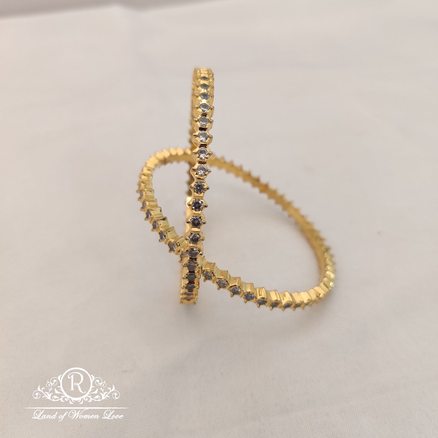 bangle beautiful bangles collection ã¢å“â¨ with white stones "2.6-rcc225 92.5 silver ramala jewelry / ramala collections