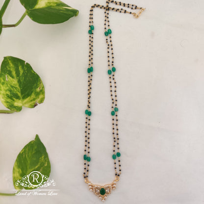 pendant simple and cute black beads with beautiful pendant "22-rch423 92.5 silver ramala jewelry / ramala collections