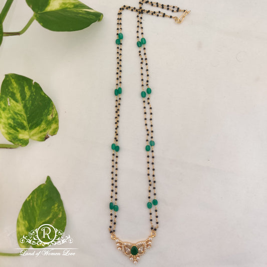 pendant simple and cute black beads with beautiful pendant "22-rch423 92.5 silver ramala jewelry / ramala collections