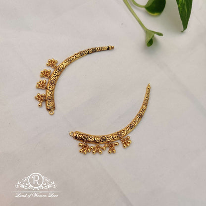 necklace 92.5 silver kanti with gold balls hangings with 22k gold coating - rct06 92.5 silver ramala jewelry / ramala collections