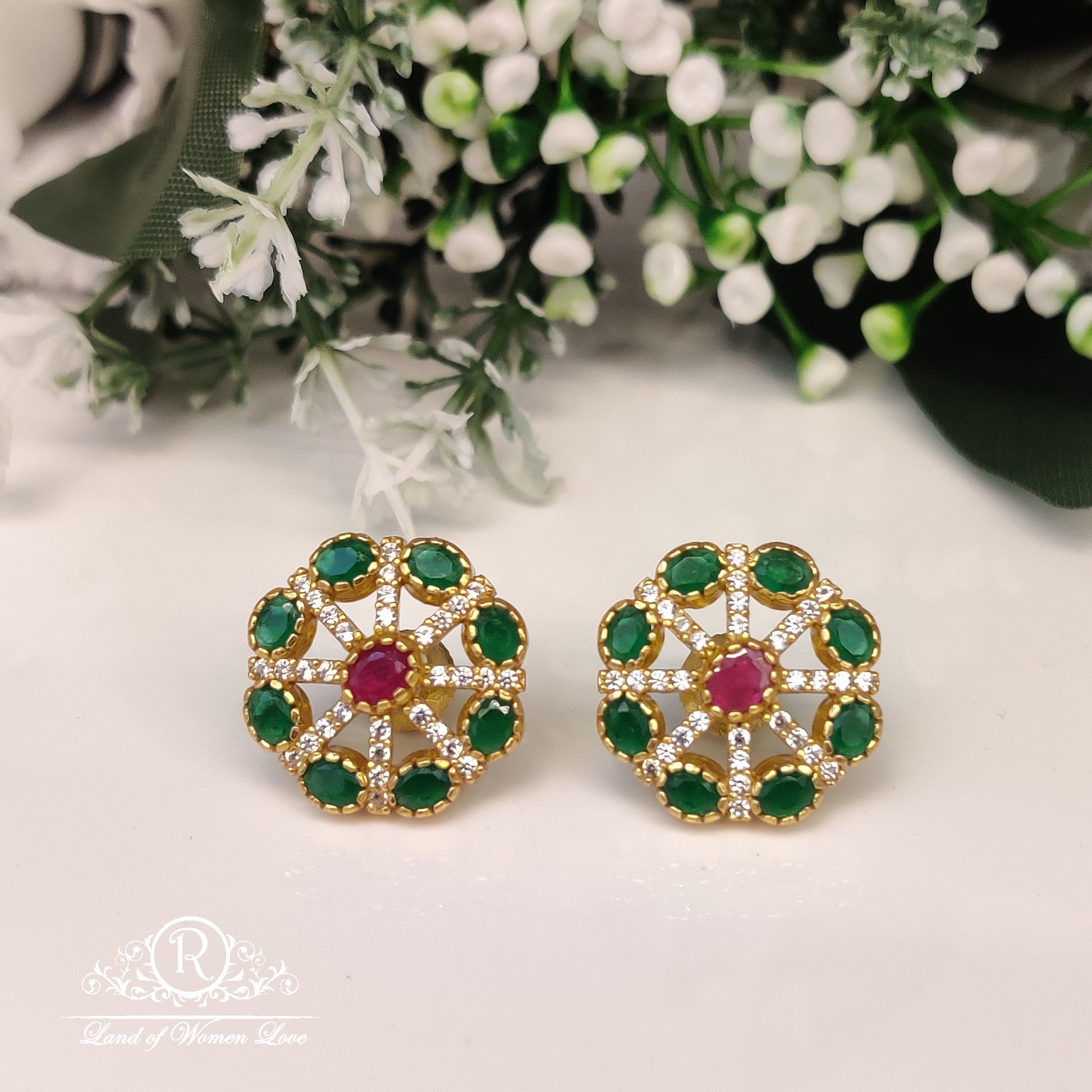 stud beautiful silver studs-rc85-70cp064 92.5 silver ramala jewelry / ramala collections