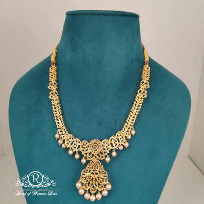 Diamond finishing Silver Necklace-RC85-90CP06