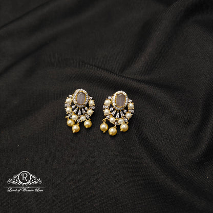 92.5 Silver Diamond Finishing Pendant Set-RCDS056