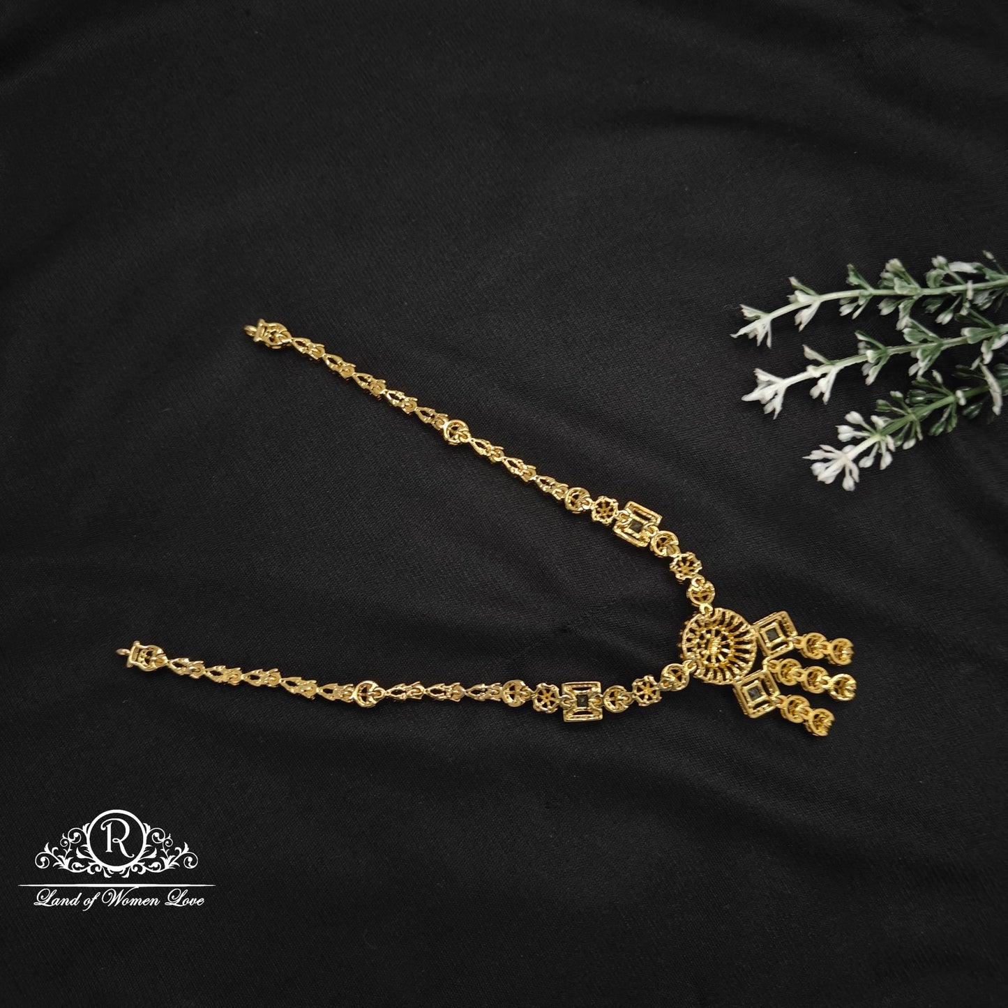 Diamond Finishing Silver Necklace-RCDS035