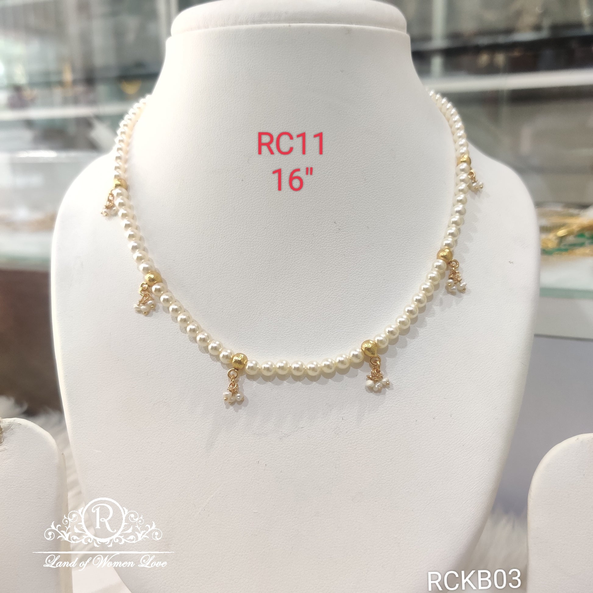 92.5 silver jewelry pearls mala 16" 92.5 silver ramala jewelry / ramala collections