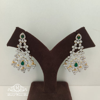 earrings beautiful diamond finishing silver earrings-rc85-90cp015 92.5 silver ramala jewelry / ramala collections