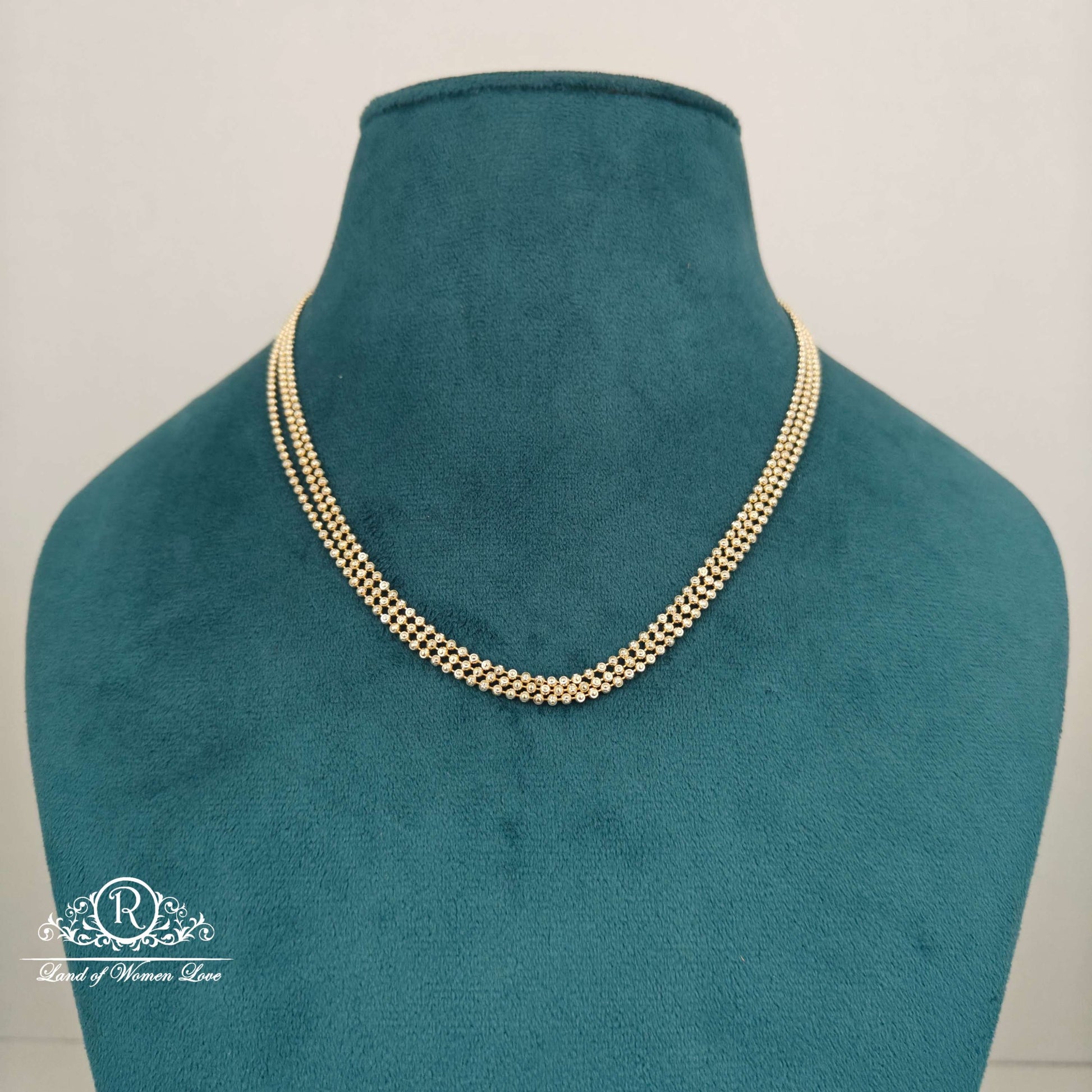 chain imported ilatian three lines balls chains-rcg290 92.5 silver ramala jewelry / ramala collections