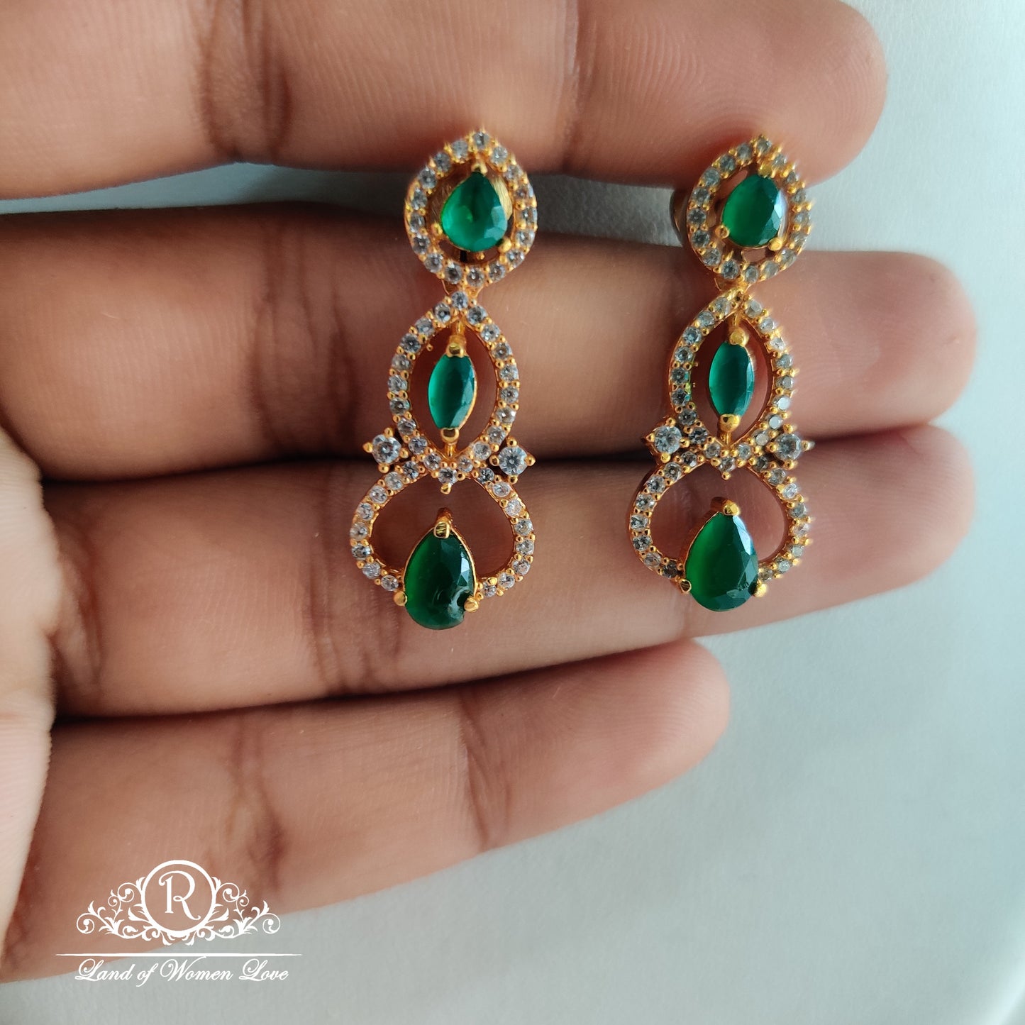 92.5 Silver Jewelry short necklace set RCVO64