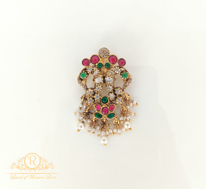 pendant beautiful kundan silver pendant-rc85-105cp01 kundan 92.5 silver ramala jewelry / ramala collections
