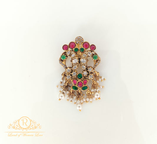 pendant beautiful kundan silver pendant-rc85-105cp01 kundan 92.5 silver ramala jewelry / ramala collections