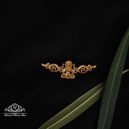 Lakshmi Devi design Silver Mala locket-RCM1013