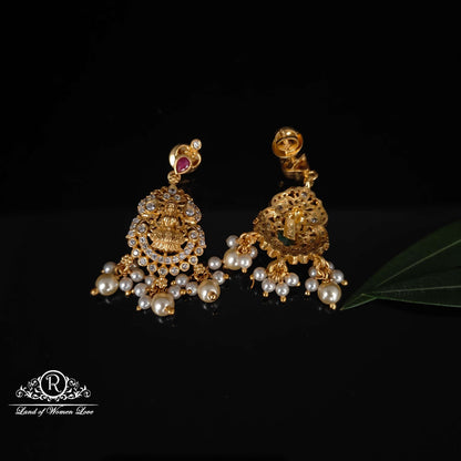 Lakshmi Devi design Silver Earrings-RCM991