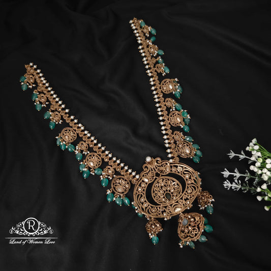 Silver Victorian Moissanite Peacock Haram Design-RCZ31