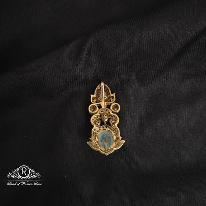 92.5 Silver Simple and cute Victorian pendant -RCP128