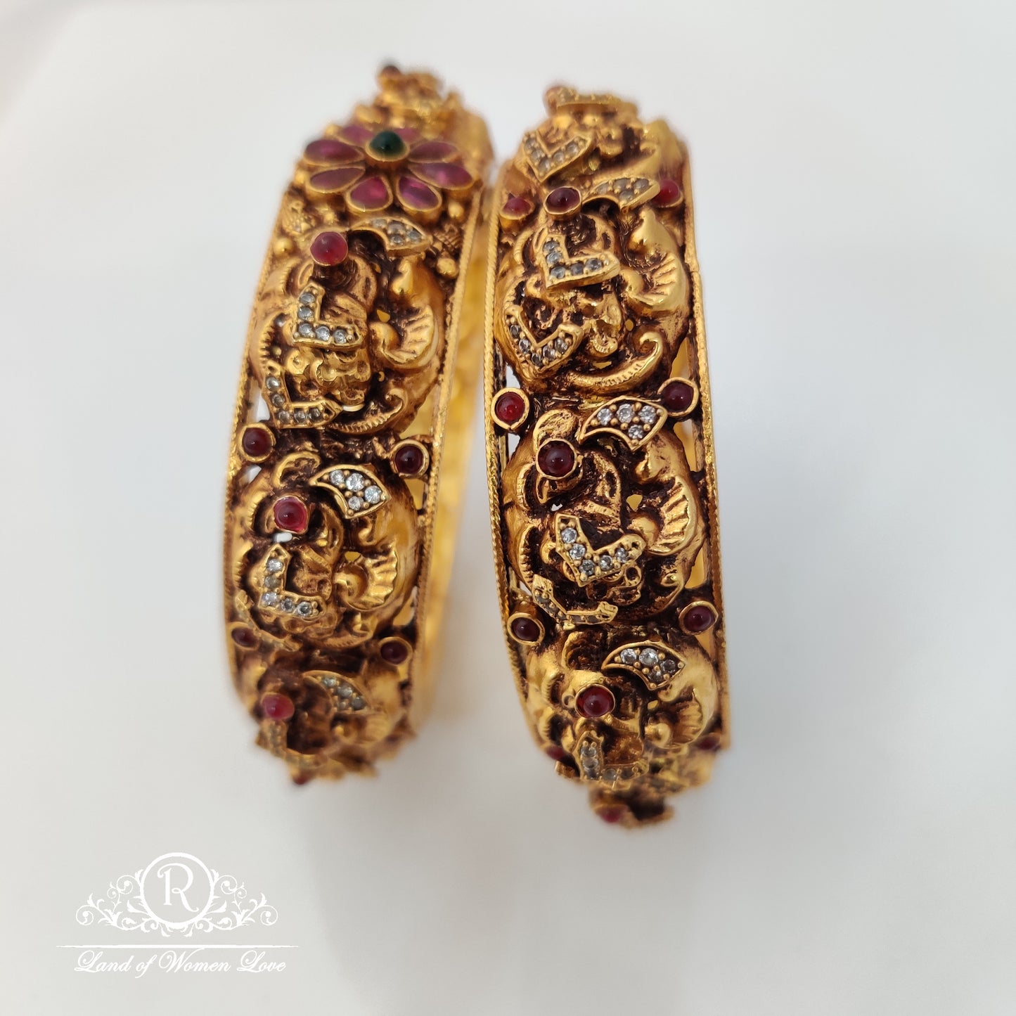 bangle cultural richness beautiful ã¢å“â¨silver bangles with peacock ã°å¸â¦å¡ design 2.4"-rcma07 92.5 silver ramala jewelry / ramala collections