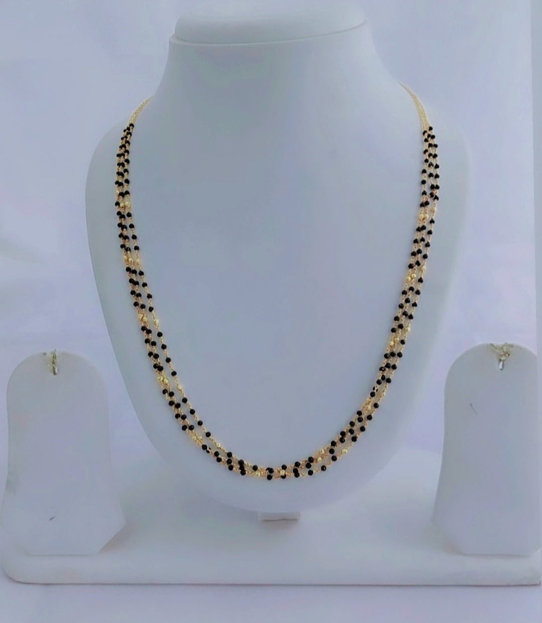 chain 92.5 silver black beads rch206 92.5 silver ramala jewelry / ramala collections