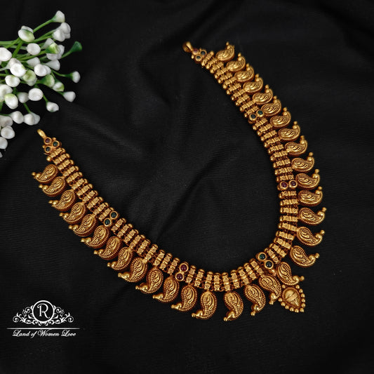 necklace silver beautiful mango design haram-rcns003 92.5 silver ramala jewelry / ramala collections
