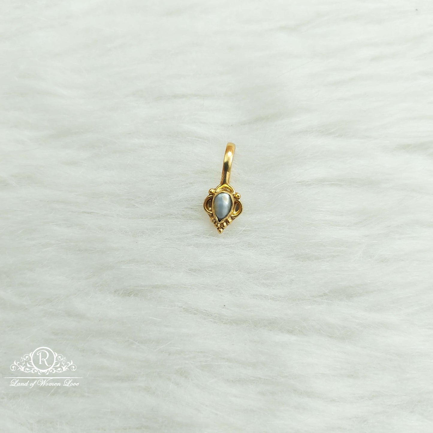 nose pin silver nose pins-sa511 pearl 92.5 silver ramala jewelry / ramala collections