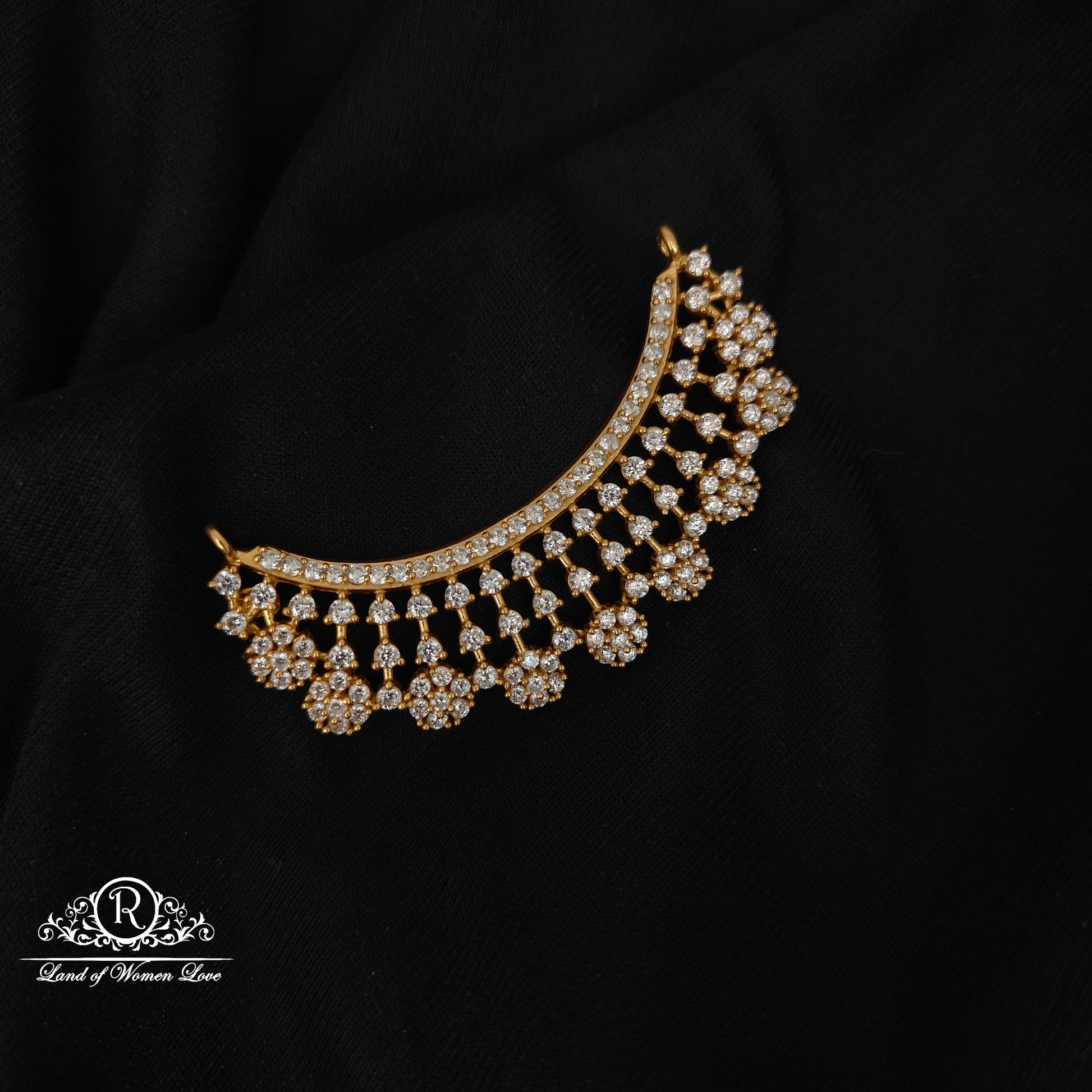 92.5 silver simple and cute cz- stones mala locket -rcm278 cz 92.5 silver ramala jewelry / ramala collections