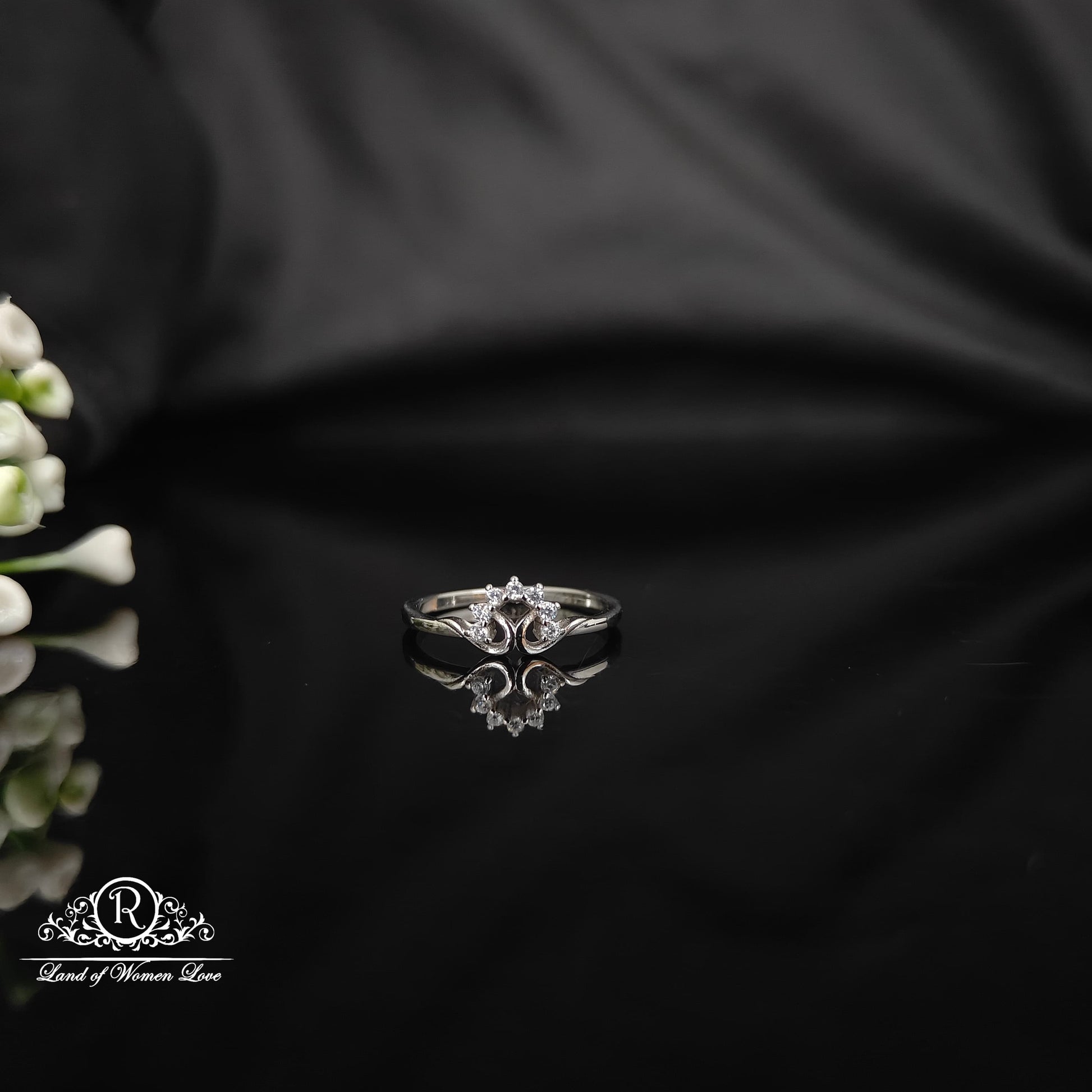 ring silver rodhium polish finger ring -rcra53 92.5 silver ramala jewelry / ramala collections