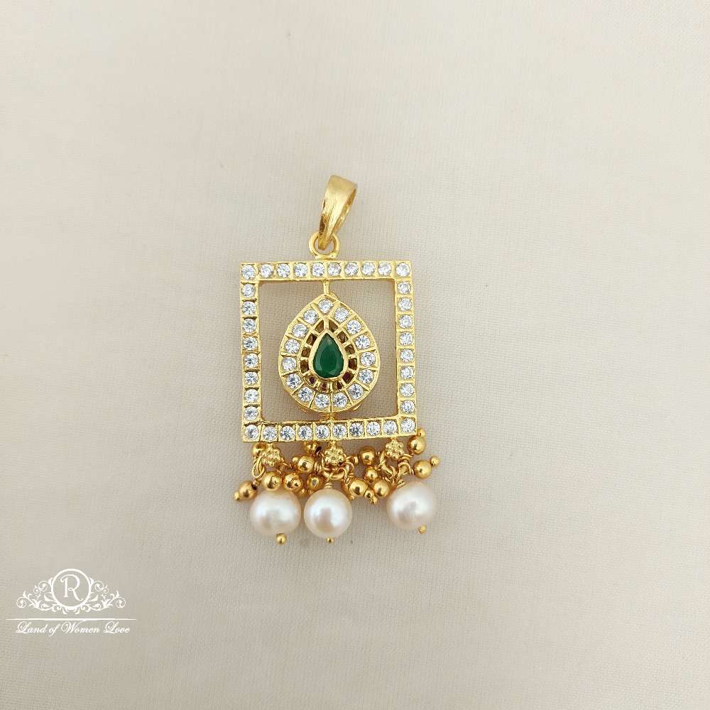 Silver White Stones Double Side Locket-M176