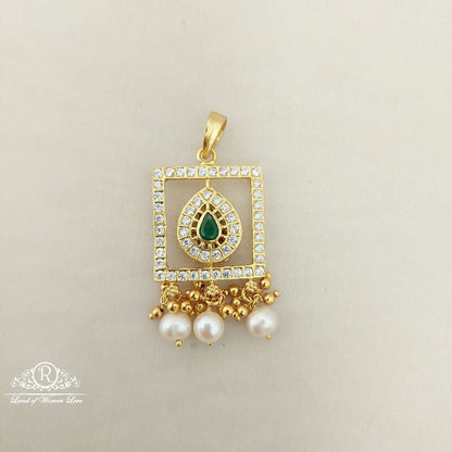 Silver White Stones Double Side Locket-M176