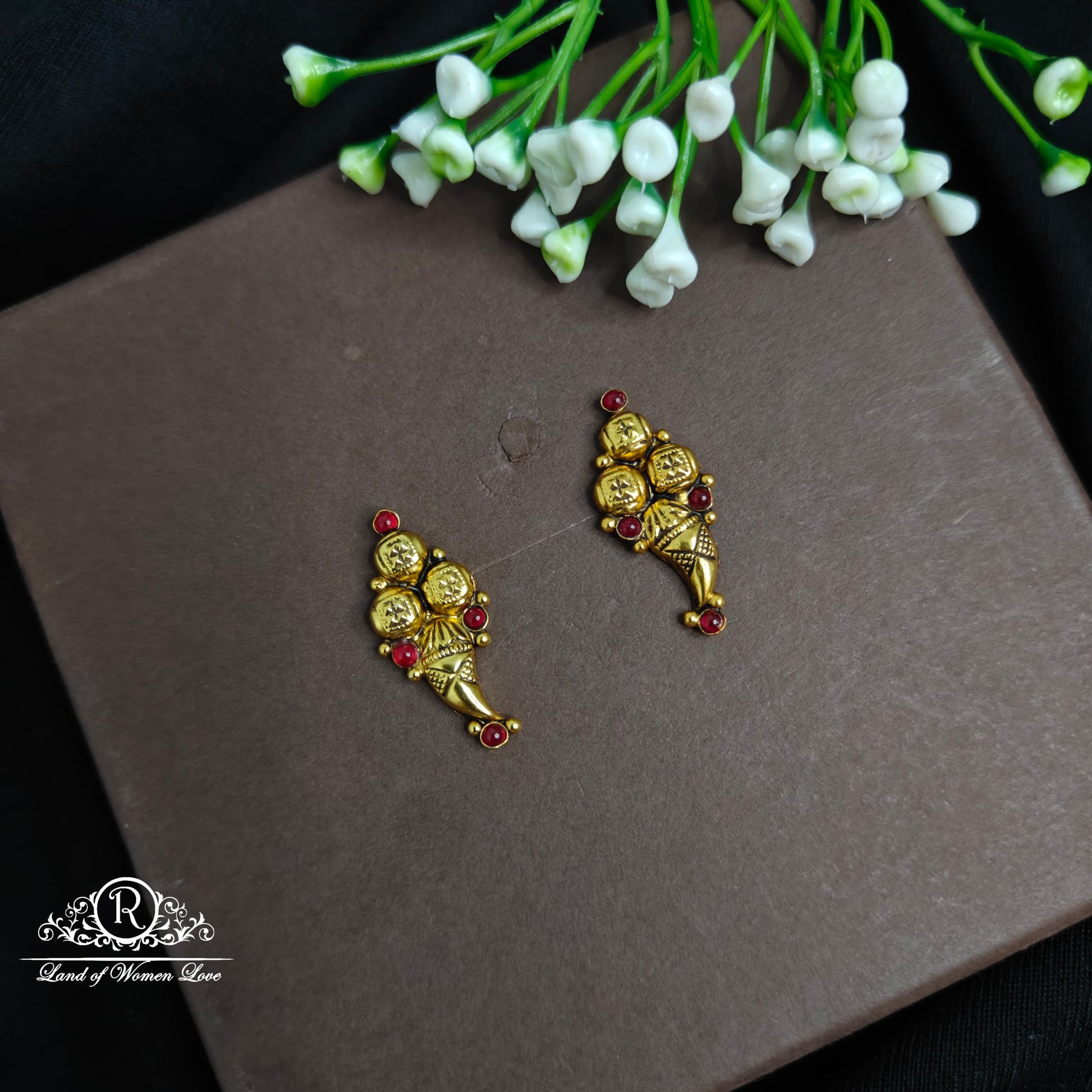 earrings silver earrings ruby 92.5 silver ramala jewelry / ramala collections