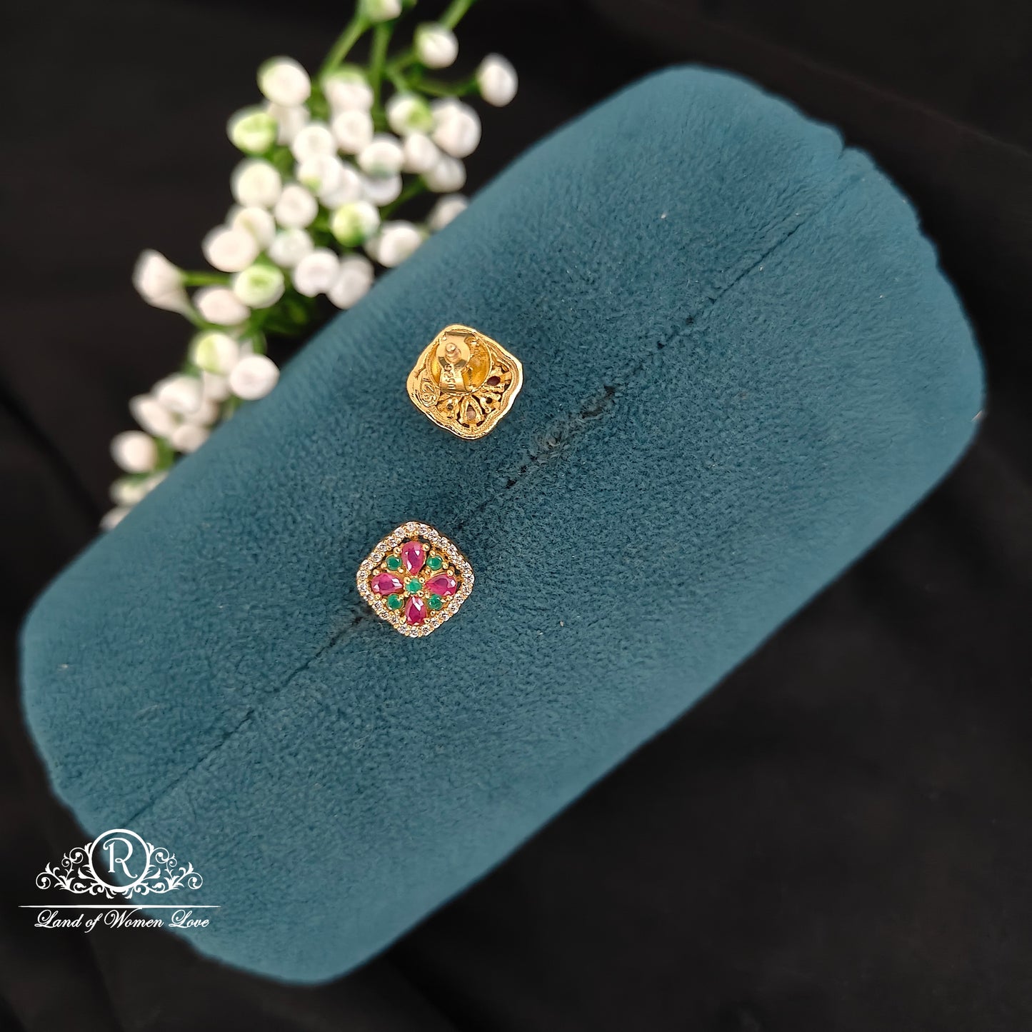 Silver simple and Cute earrings -RCBG0100