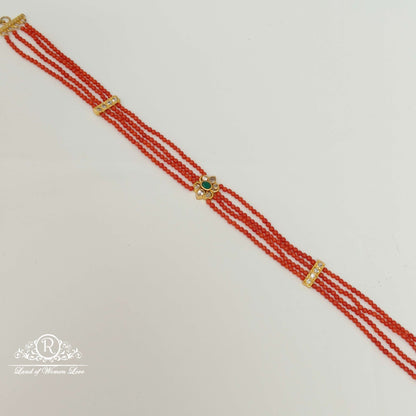 Silver Coral Beads Design Chocker-RCH571