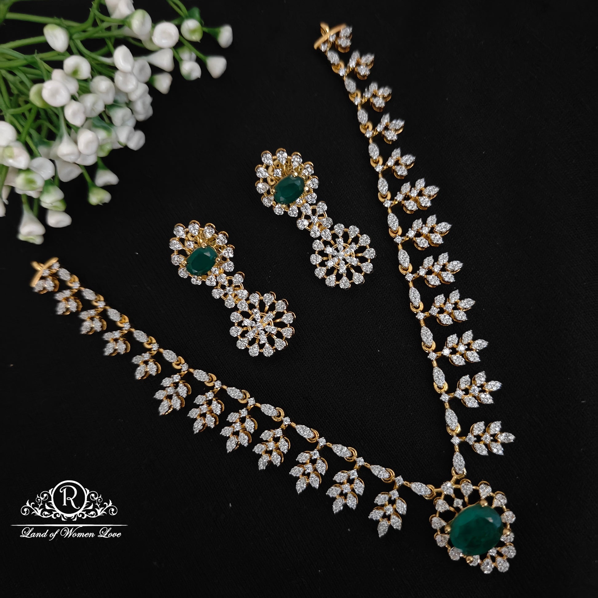 earrings silver pendant necklace with earrings 92.5 silver ramala jewelry / ramala collections