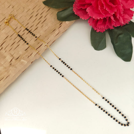 92.5 silver simple and cute black beads -rch978 92.5 silver ramala jewelry / ramala collections