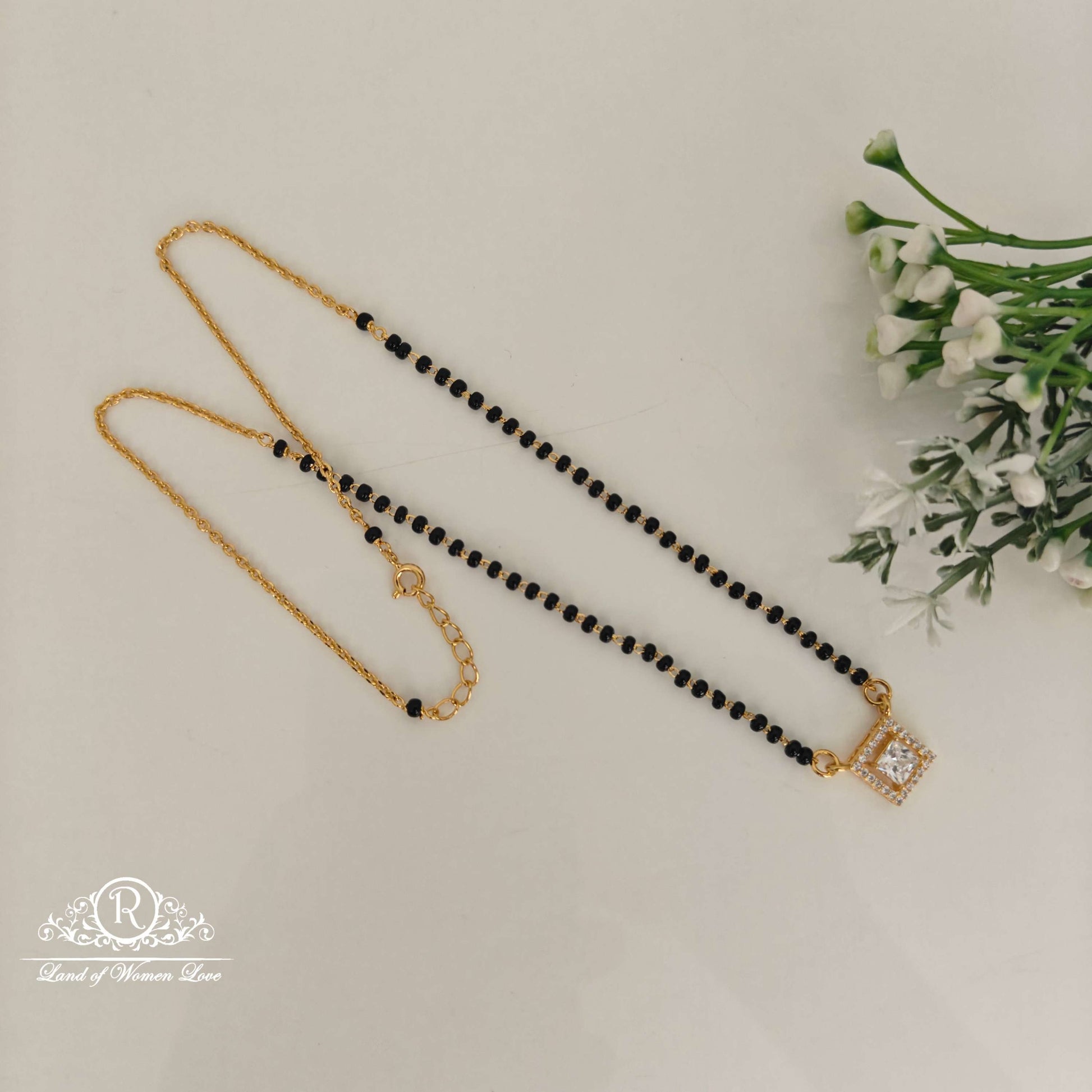 unique design black beads-rcg270 92.5 silver ramala jewelry / ramala collections