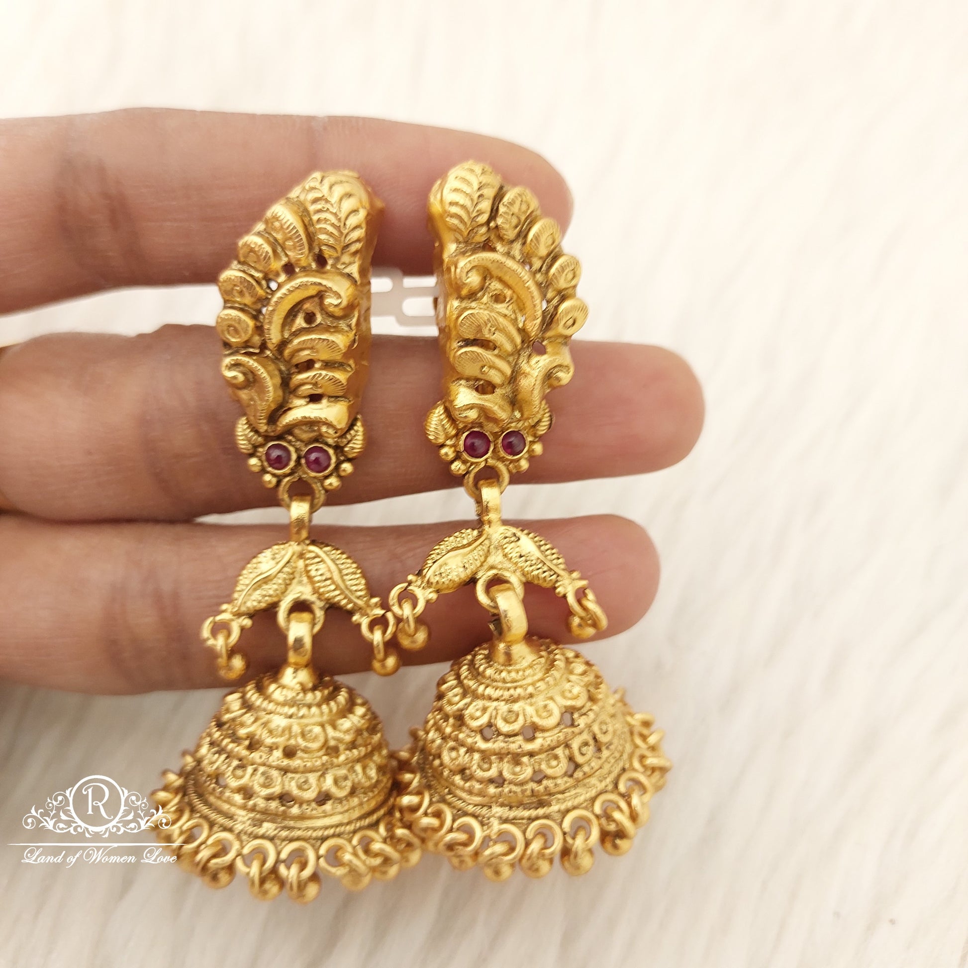 earrings silver peacock jhumkas-c004 92.5 silver ramala jewelry / ramala collections