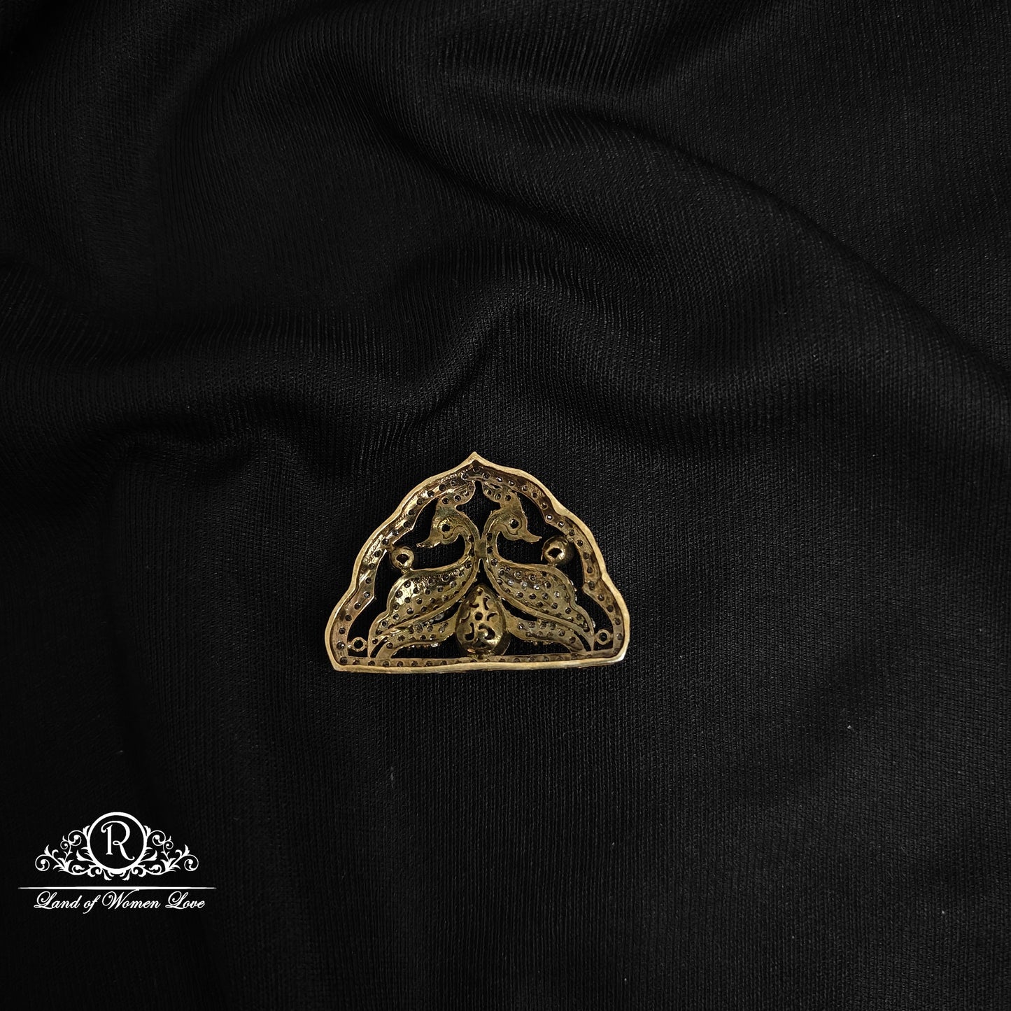 92.5 Silver Victorian peacock design side locket-RCP102