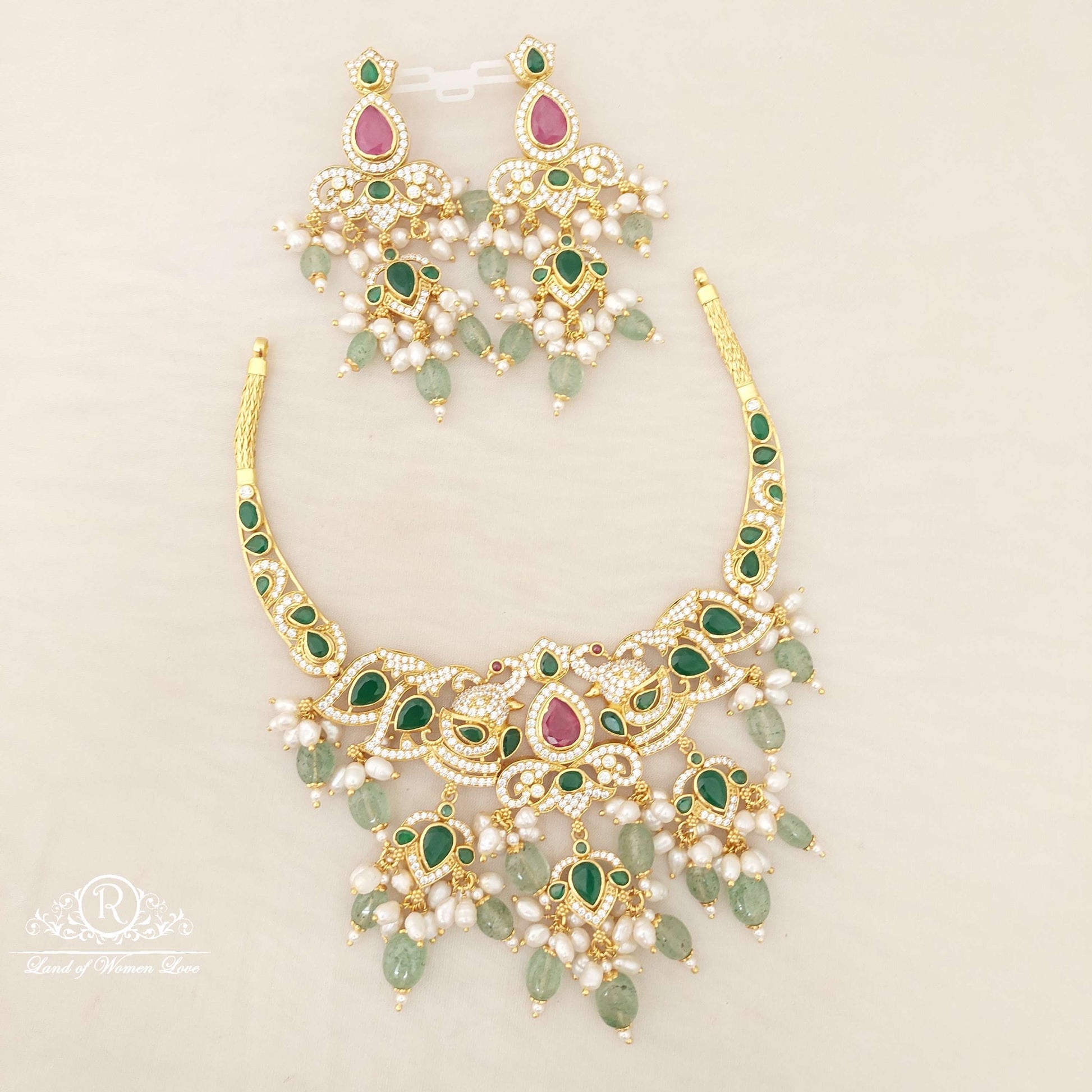 earrings silver guttapusalu earrings with necklace-m204m205 92.5 silver ramala jewelry / ramala collections