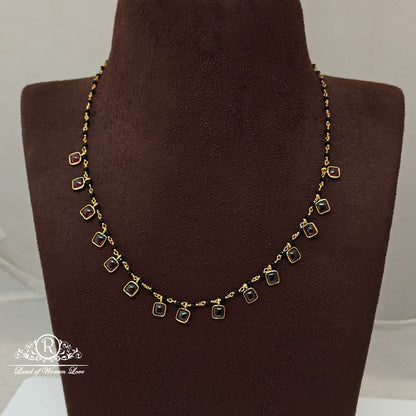 Silver Black Beads Design-RCJR670