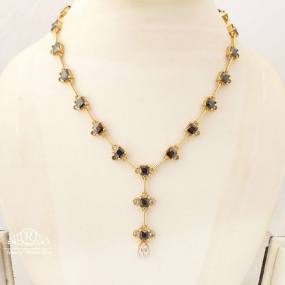 necklace silver black stones design necklace-a038 92.5 silver ramala jewelry / ramala collections
