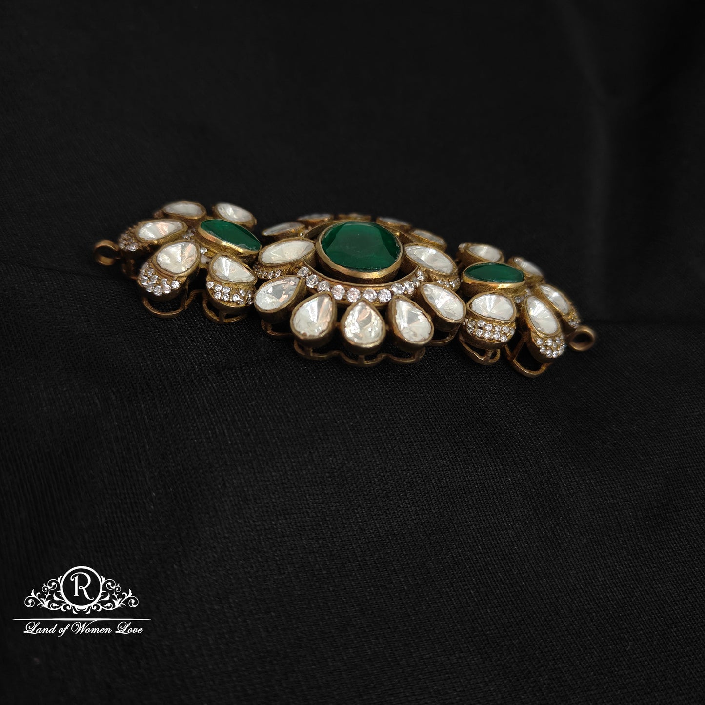 92.5 Silver Victorian chocker pendant-RCM1112