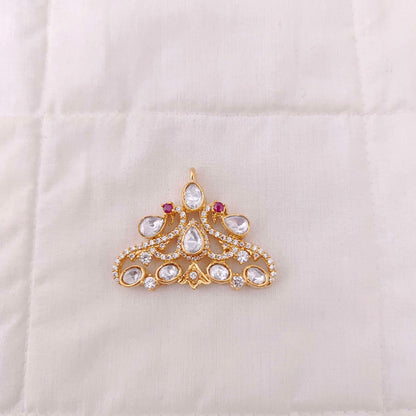 silver cz- gold polish side lockets -rcd193 cz 92.5 silver ramala jewelry / ramala collections