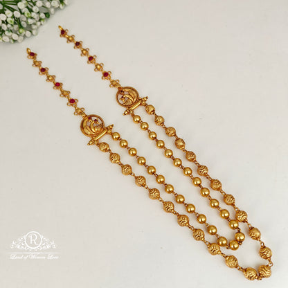 haram 92.5 silver simple andcute haram with gold balls and fixed side lockets-rcp145 92.5 silver ramala jewelry / ramala collections