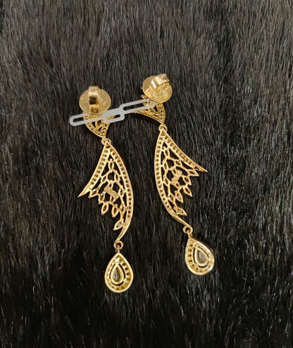 Silver CZ- White Stones Earrings-JR202