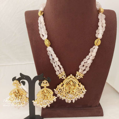 Silver Real Beads Haram with Earrings-S803804