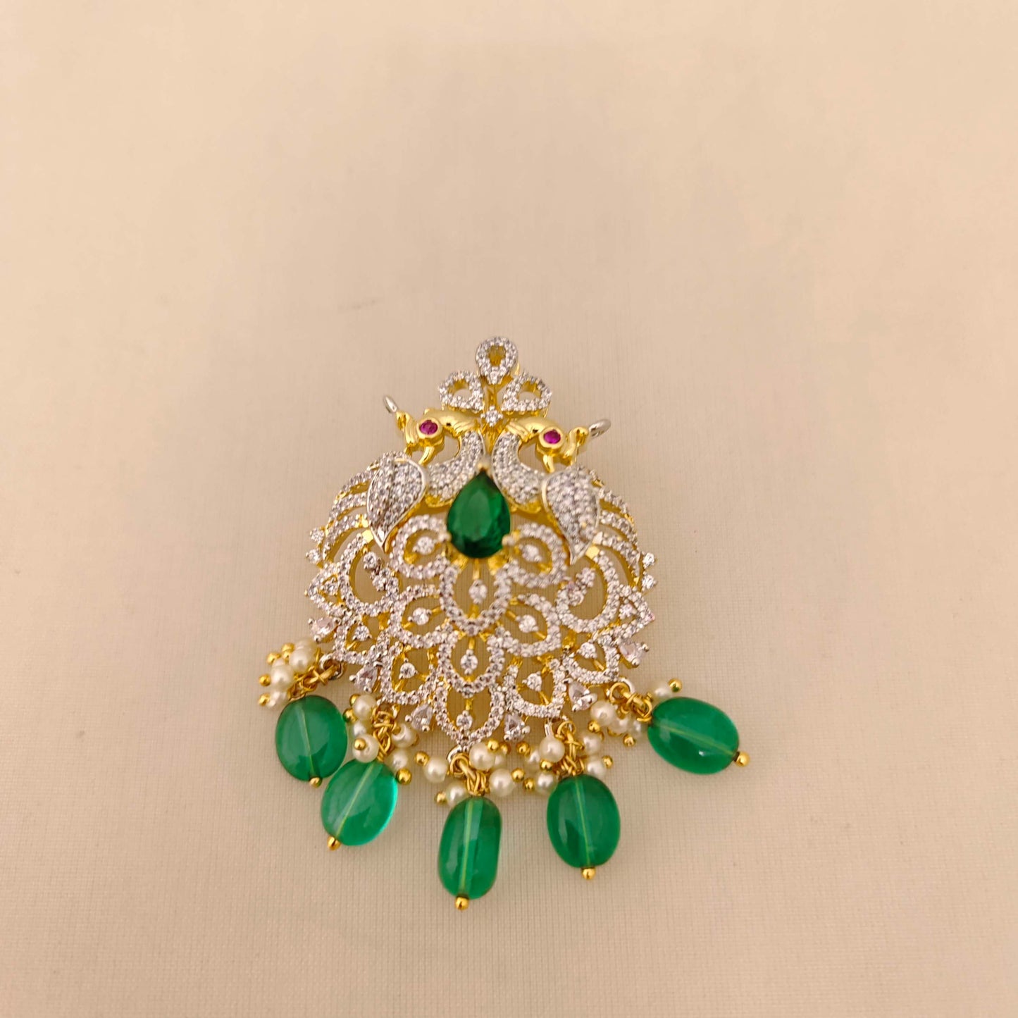 Silver CZ- stone pendant -RCD331