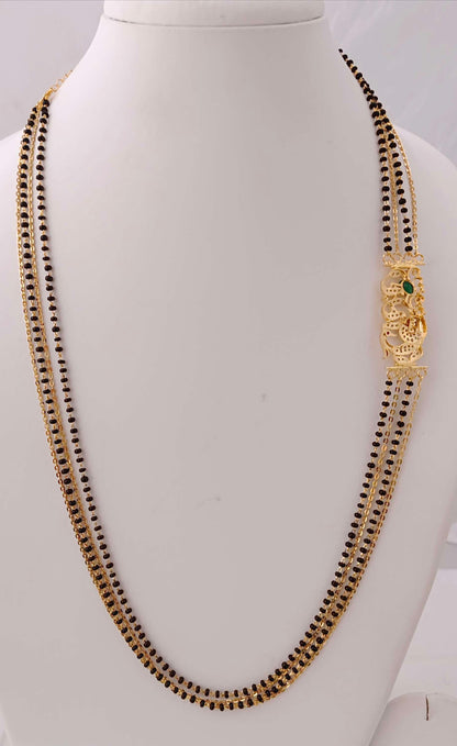 Silver CZ-gold polish chandhraharam designs -RCD121