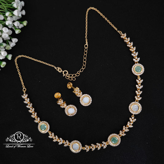 earrings silver stone necklace with earrings 92.5 silver ramala jewelry / ramala collections