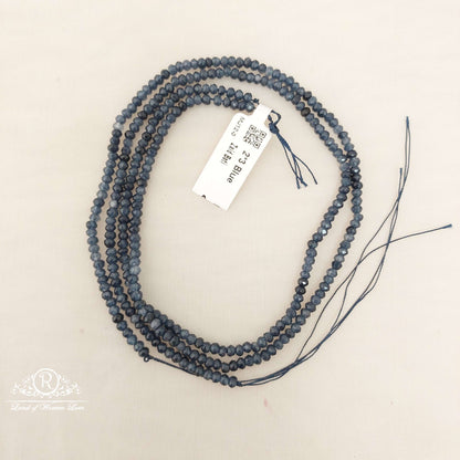 2*3 blue zaid bati beads-mj12-3 92.5 silver ramala jewelry / ramala collections