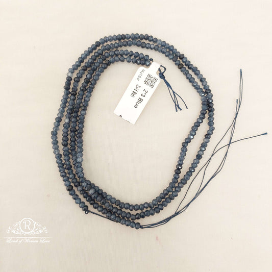 2*3 blue zaid bati beads-mj12-3 92.5 silver ramala jewelry / ramala collections
