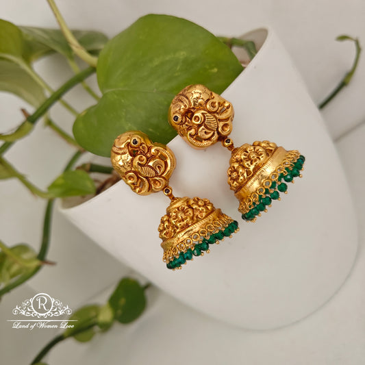 earrings 92.5 silver simple and cute jhumkas with hangings -rcm350 92.5 silver ramala jewelry / ramala collections