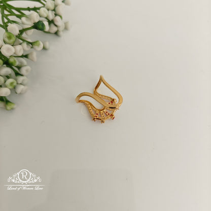 92.5 silver simple and Cute CZ- stones Vanki Ring -RCDS391