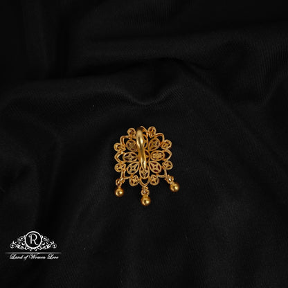 92.5 Silver flower design Navaratna pendant-RCCP370